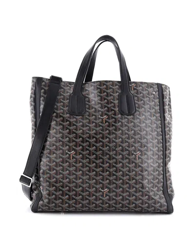 Pre-owned Pre-owned Goyard  Goyard Voltaire Convertible Tote Coated Canvas In Black