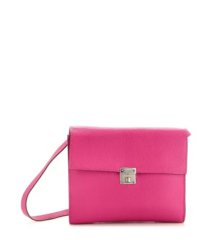 Pre-owned Pre-owned Hermes  Hermes 16 Clic Wallet On Strap Chevre Mysore In Pink