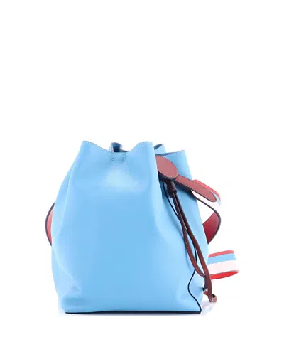 Pre-owned Pre-owned Hermes  Hermes 17 Licol Bag Evercolor In Blue