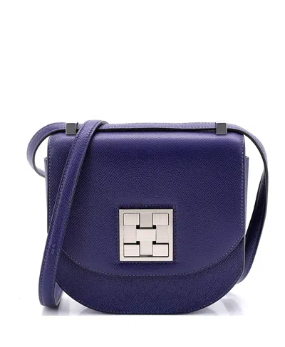 Pre-owned Pre-owned Hermes  Hermes 17 Mosaique Au 24 Bag Epsom In Blue