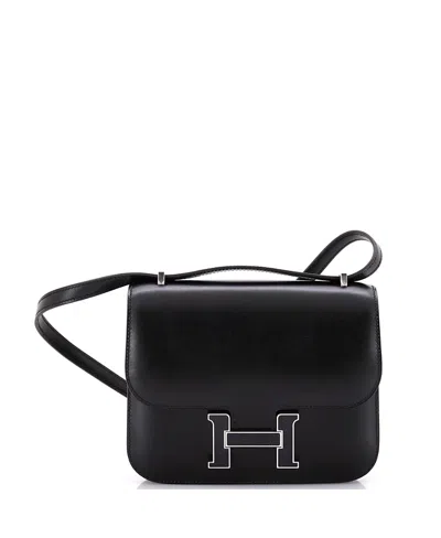 Pre-owned Pre-owned Hermes  Hermes 18 Constance Bag Box Calf With Aventurine In Black