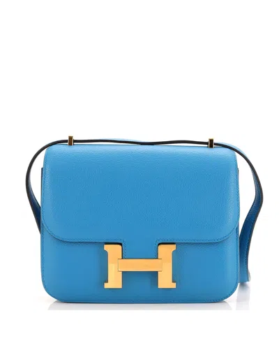 Pre-owned Pre-owned Hermes  Hermes 18 Constance Bag Novillo In Blue