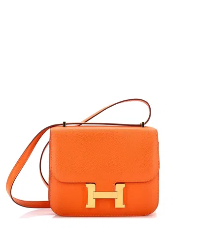Pre-owned Pre-owned Hermes  Hermes 18 Constance Nm Bag Epsom In Orange