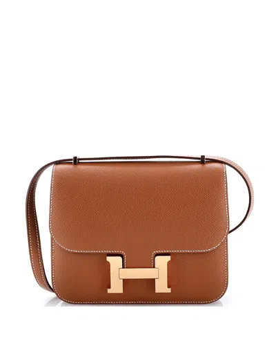 Pre-owned Pre-owned Hermes  Hermes 18 Constance Nm Bag Epsom In Brown