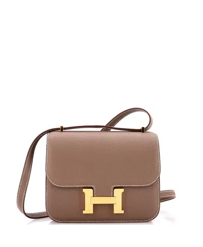 Pre-owned Pre-owned Hermes  Hermes 18 Constance Nm Bag Epsom In Gray