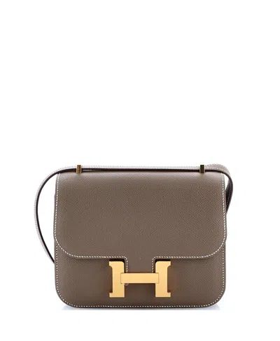 Pre-owned Pre-owned Hermes  Hermes 18 Constance Nm Bag Epsom In Gray