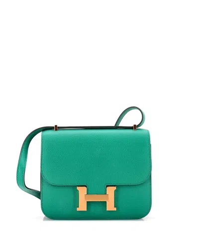 Pre-owned Pre-owned Hermes  Hermes 18 Constance Nm Bag Epsom In Green