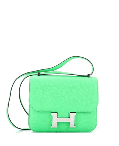 Pre-owned Pre-owned Hermes  Hermes 18 Constance Nm Bag Epsom In Green