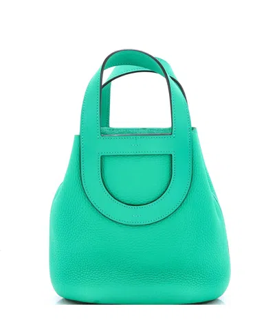 Pre-owned Pre-owned Hermes  Hermes 18 In-the-loop Bag Clemence With Swift In Green