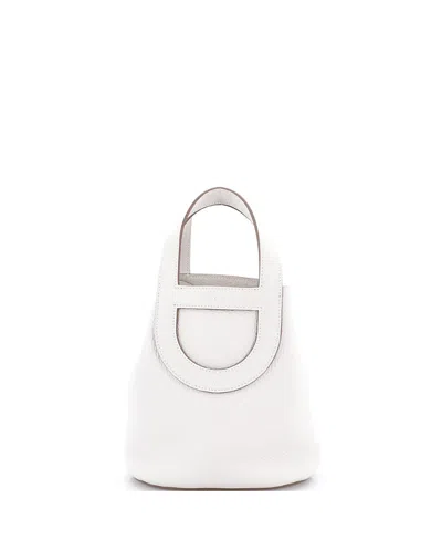 Pre-owned Pre-owned Hermes  Hermes 18 In-the-loop Bag Clemence With Swift In White