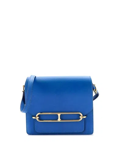 Pre-owned Pre-owned Hermes  Hermes 18 Roulis Bag Evercolor In Blue