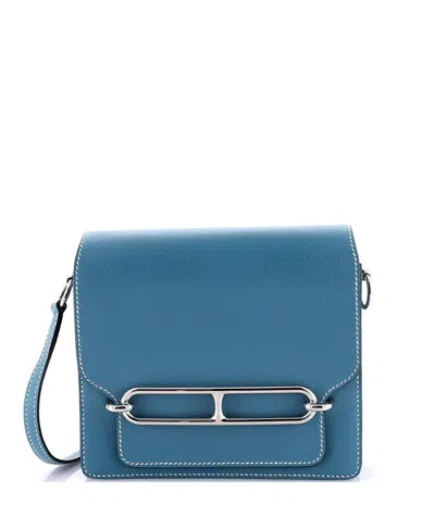 Pre-owned Pre-owned Hermes  Hermes 18 Roulis Bag Evercolor In Blue