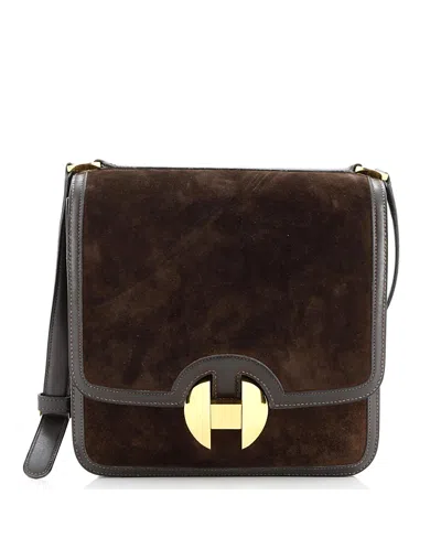 Pre-owned Pre-owned Hermes  Hermes 20 02 Shoulder Bag Doblis Suede With Evercalf In Brown