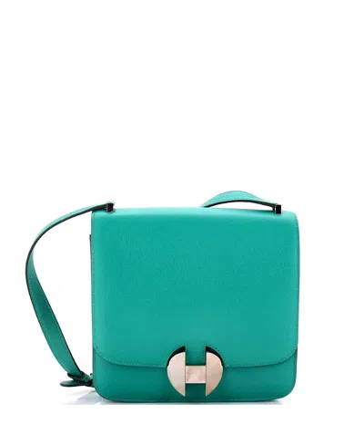 Pre-owned Pre-owned Hermes  Hermes 20 02 Shoulder Bag Evercolor In Green