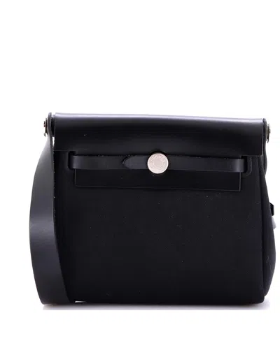 Pre-owned Pre-owned Hermes  Hermes 20 Herbag Zip Toile And Leather In Black