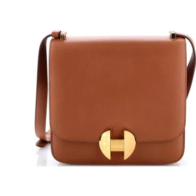 Pre-owned Hermes  Hermes 2002 Shoulder Bag Evercolor 20 In Gold