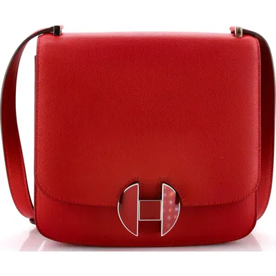 Pre-owned Hermes  Hermes 2002 Shoulder Bag Evercolor 20 In Red
