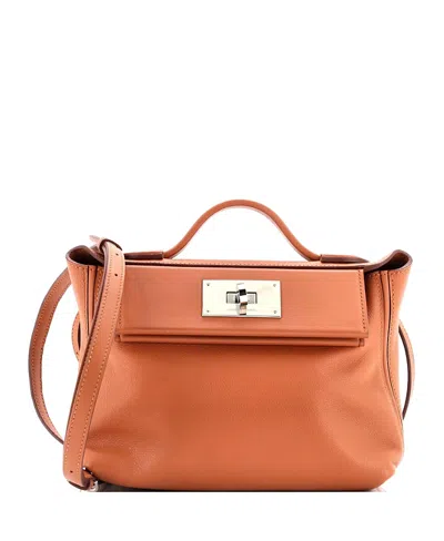 Pre-owned Pre-owned Hermes  Hermes 21 24/24 Bag Evercolor With Swift In Brown