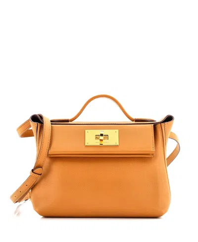 Pre-owned Pre-owned Hermes  Hermes 21 24/24 Bag Verso Evercolor With Swift In Brown