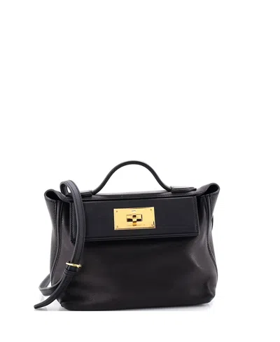 Pre-owned Pre-owned Hermes  Hermes 21 24/24 Bag Volupto With Swift In Black