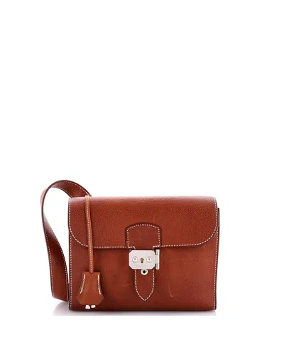 Pre-owned Pre-owned Hermes  Hermes 21 Sac A Depeches Messenger Bag Barenia Faubourg In Brown