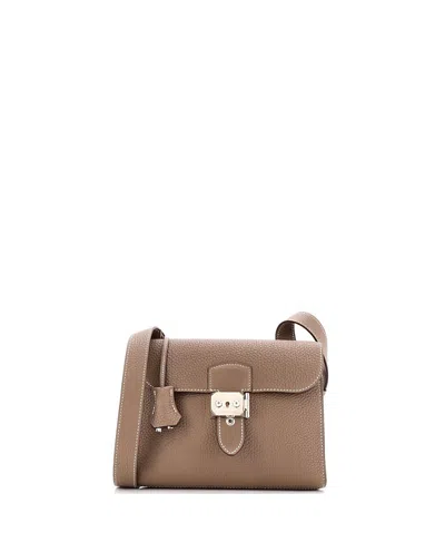Pre-owned Pre-owned Hermes  Hermes 21 Sac A Depeches Messenger Bag Togo In Gray
