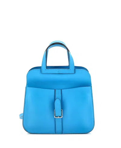 Pre-owned Pre-owned Hermes  Hermes 22 Halzan Bag Swift In Blue