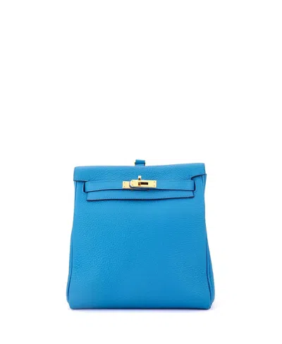 Pre-owned Pre-owned Hermes  Hermes 22 Kelly Ado Ii Backpack Clemence In Blue