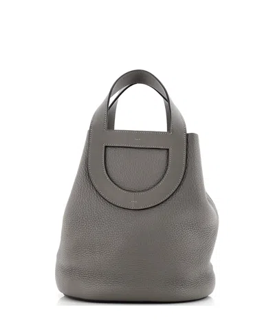 Pre-owned Pre-owned Hermes  Hermes 23 In-the-loop Bag Clemence With Swift In Gray