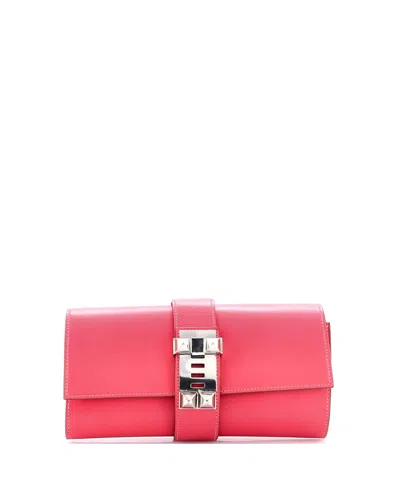 Pre-owned Pre-owned Hermes  Hermes 23 Medor Clutch Tadelakt In Pink