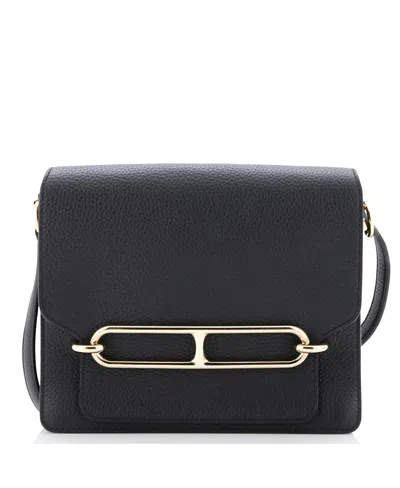 Pre-owned Pre-owned Hermes  Hermes 23 Roulis Bag Clemence In Black