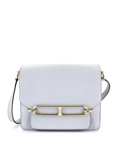 Pre-owned Pre-owned Hermes  Hermes 23 Roulis Bag Clemence In Blue