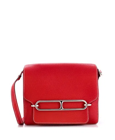 Pre-owned Pre-owned Hermes  Hermes 23 Roulis Bag Clemence In Red
