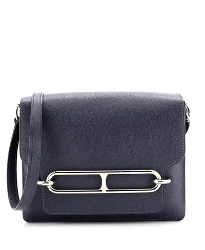 Pre-owned Pre-owned Hermes  Hermes 23 Roulis Bag Evercolor In Blue
