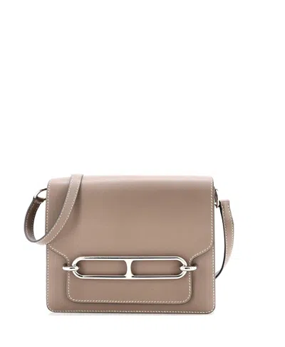 Pre-owned Pre-owned Hermes  Hermes 23 Roulis Bag Evercolor In Gray