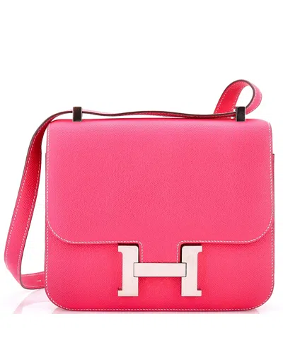 Pre-owned Pre-owned Hermes  Hermes 24 Constance Bag Epsom In Pink