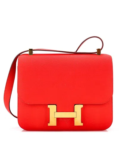 Pre-owned Pre-owned Hermes  Hermes 24 Constance Bag Epsom In Red