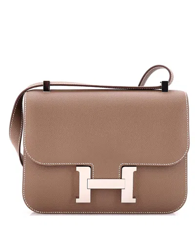 Pre-owned Pre-owned Hermes  Hermes 24 Constance Nm Bag Epsom In Gray