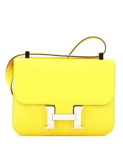Pre-owned Pre-owned Hermes  Hermes 24 Constance Nm Bag Epsom In Yellow