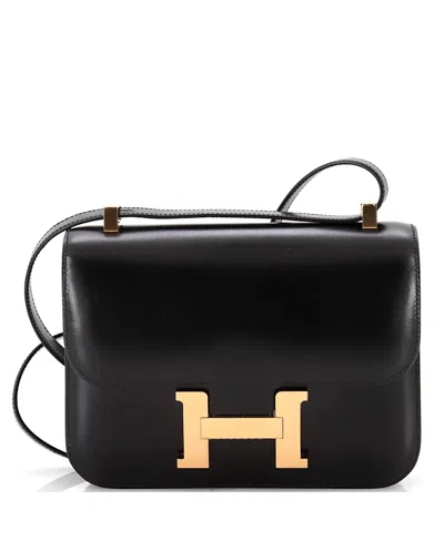 Pre-owned Pre-owned Hermes  Hermes 24 Constance Nm Bag Tadelakt In Black