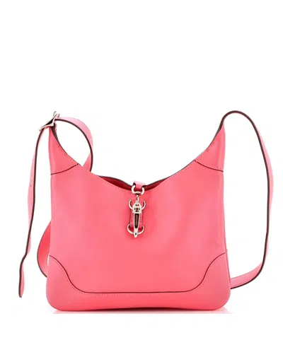 Pre-owned Pre-owned Hermes  Hermes 24 Trim Duo Bag Evercolor In Pink