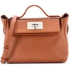 Pre-owned Hermes  Hermes 24/24 Bag Evercolor With Swift 21 In Burgundy
