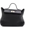 Pre-owned Hermes  Hermes 24/24 Bag Togo With Swift 35 In Black