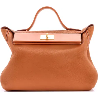 Pre-owned Hermes  Hermes 24/24 Bag Togo With Swift 35 In Gold