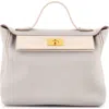 Pre-owned Hermes  Hermes 24/24 Bag Togo With Swift 35 In Gray