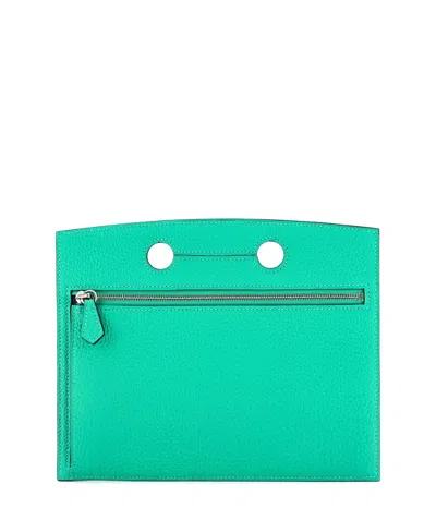 Pre-owned Pre-owned Hermes  Hermes 25 Backpocket Pouch Togo In Green