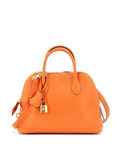 Pre-owned Pre-owned Hermes  Hermes 25 Bolide 1923 Bag Epsom In Orange