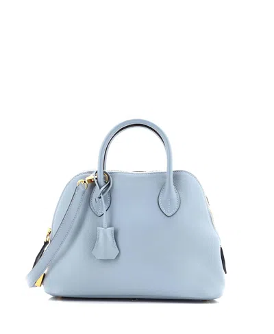 Pre-owned Pre-owned Hermes  Hermes 25 Bolide 1923 Bag Verso Evercolor In Blue