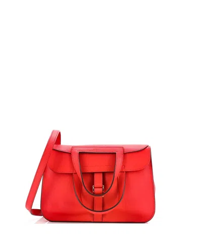 Pre-owned Pre-owned Hermes  Hermes 25 Halzan Bag Evercolor In Red