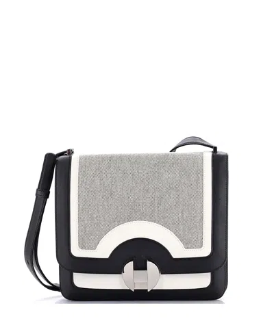 Pre-owned Hermes  Hermes 26 2002 Shoulder Bag Toile And Swift In Neutral/ Black